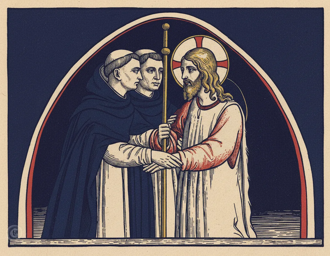 Christ as Pilgrim Received by Two Dominicans by Fra Angelico