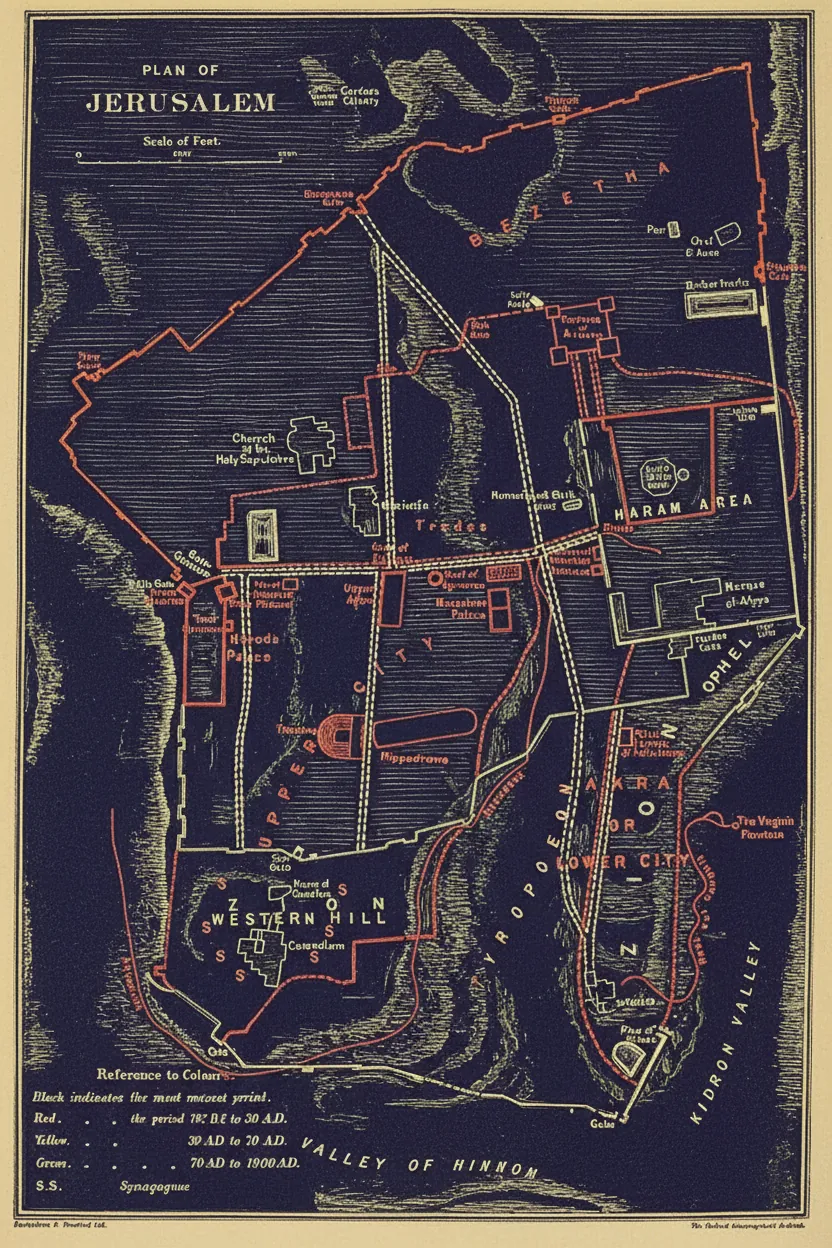Antonia Fortress site — Praetorium,  Jerusalem by Unknown (Roman)