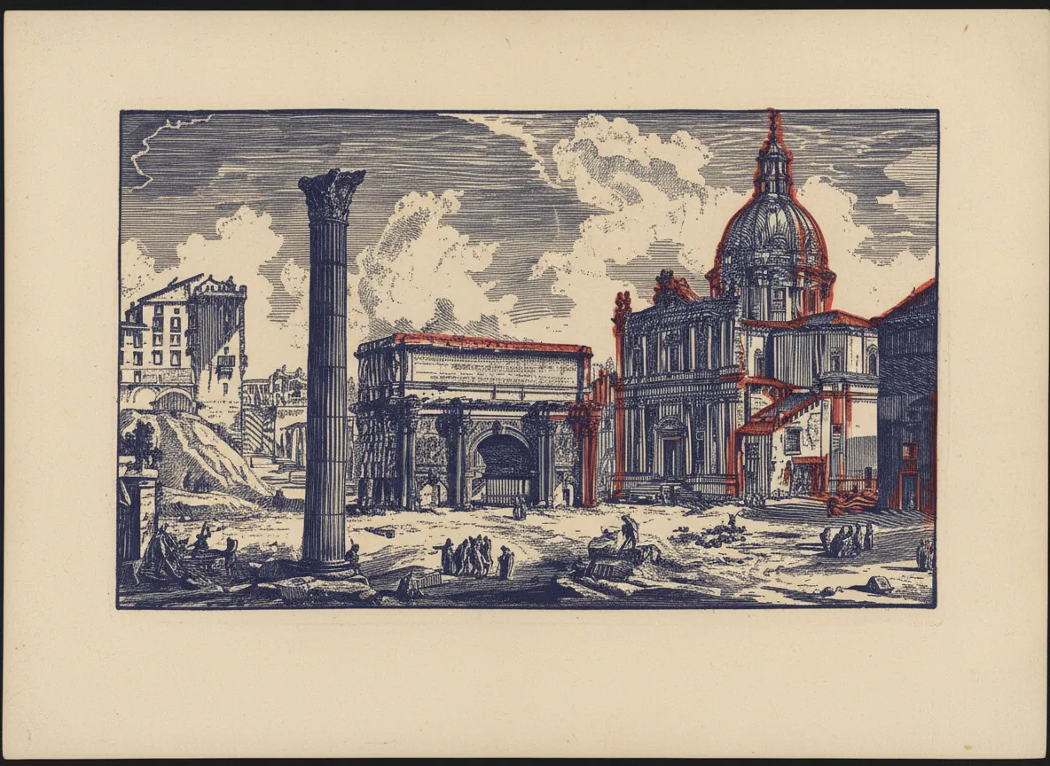 Forum Romanum ruins by Unknown