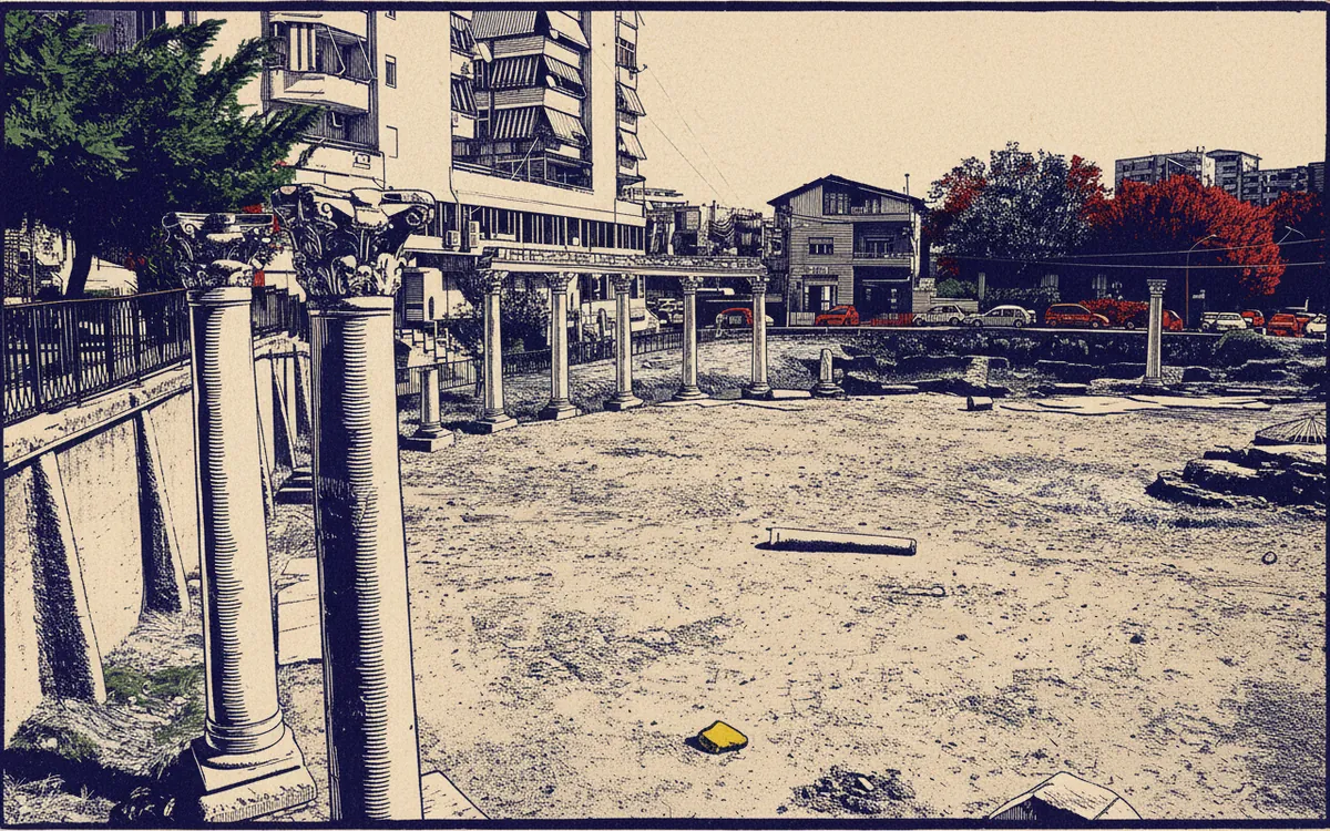 Columns Among the Apartments