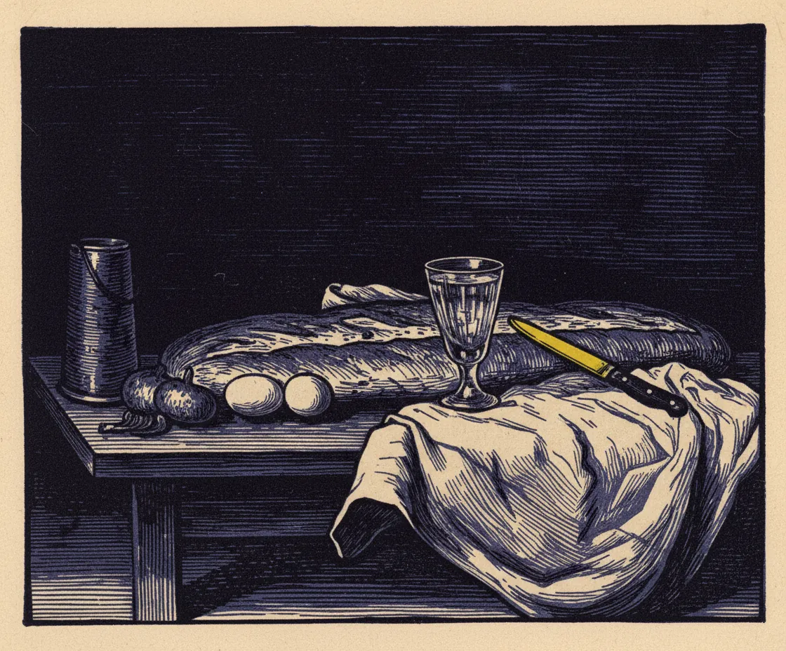 Still Life with Bread and Eggs