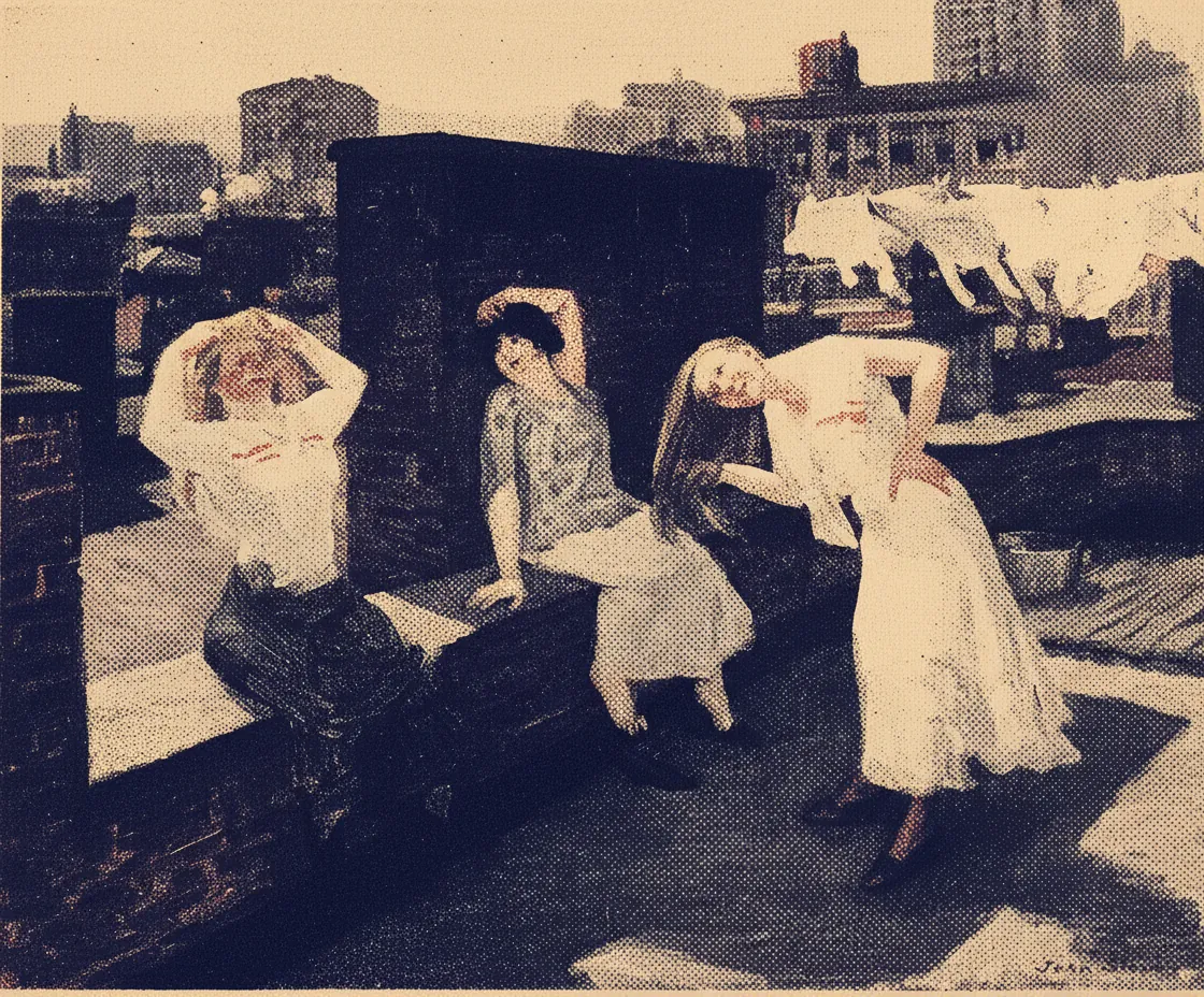 Sunday,  Women Drying Their Hair by John Sloan