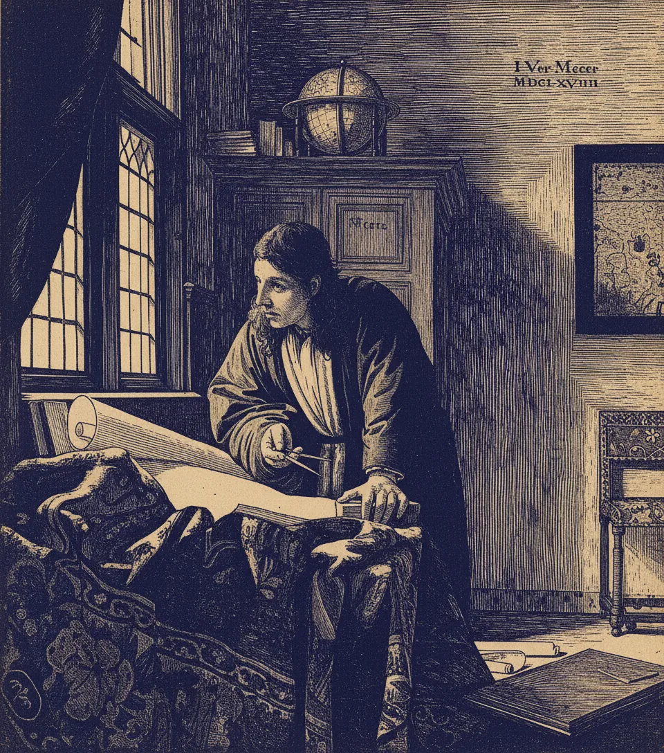 The Geographer by Johannes Vermeer